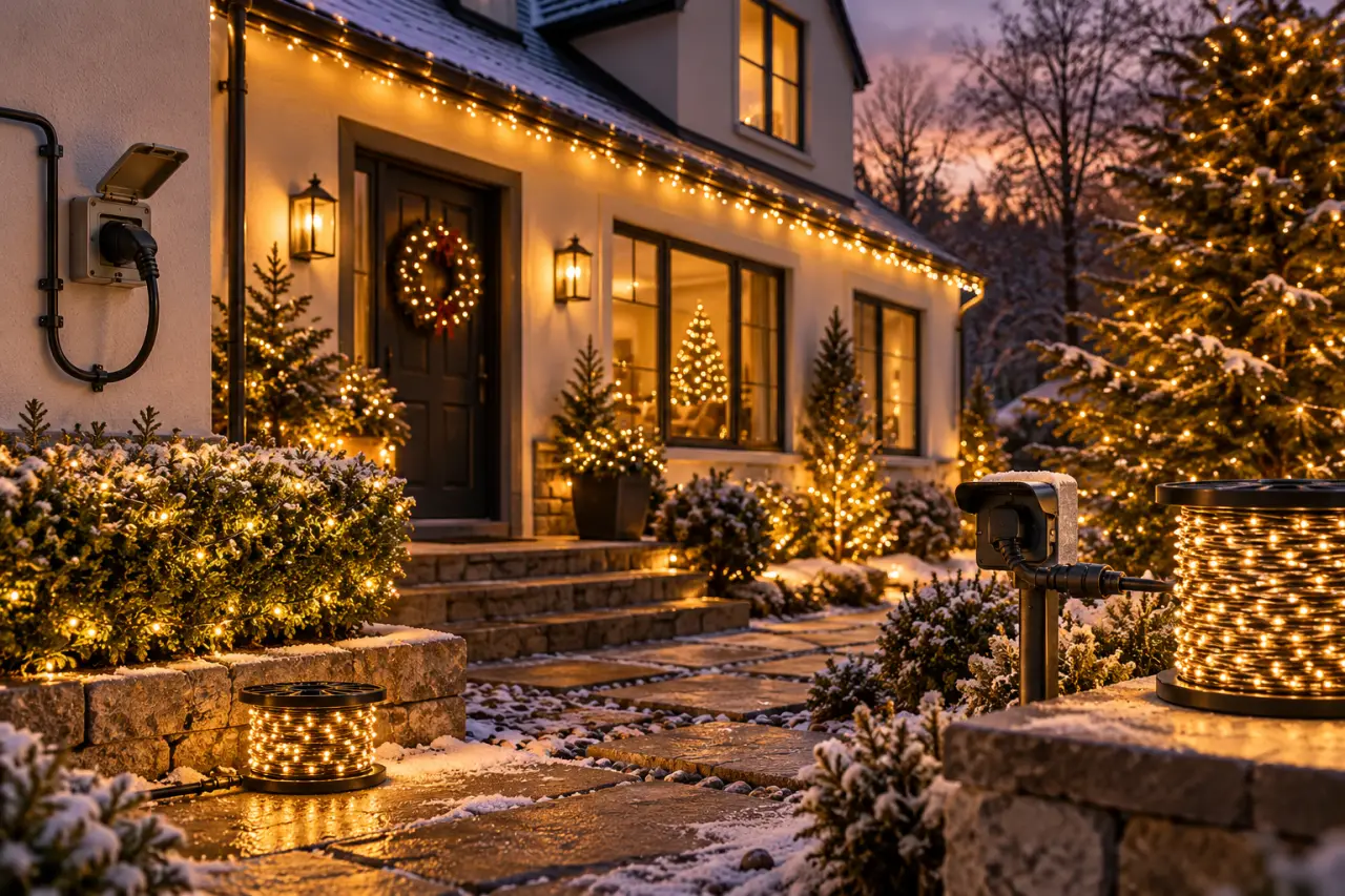 Guirlande de Noël extérieure : choisir entre 20 et 50 m sans négliger la sécurité