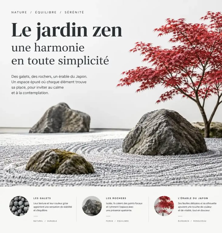 Idée déco massif avec galets style zen