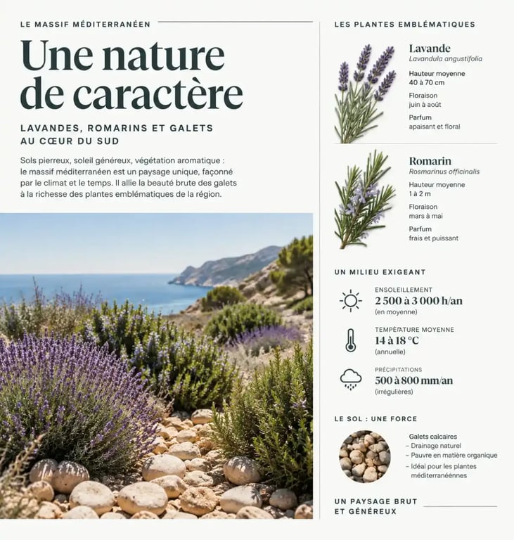 Idée déco massif avec galets style méditerranéen