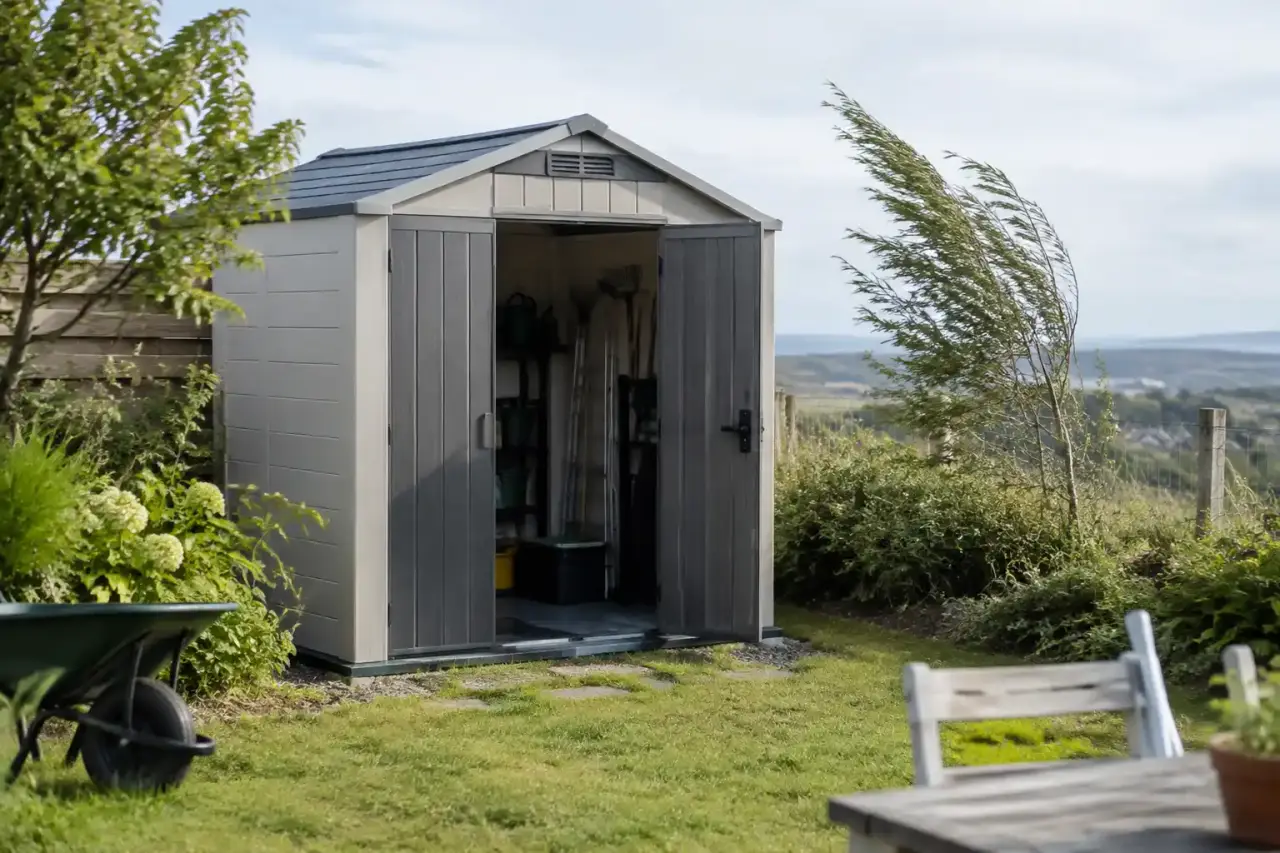 Abri de jardin PVC : facile à monter, mais vulnérable dans les climats exposés