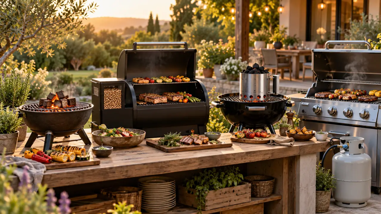 Barbecue extérieur : 4 combustibles pour cuisiner avec moins de fumée