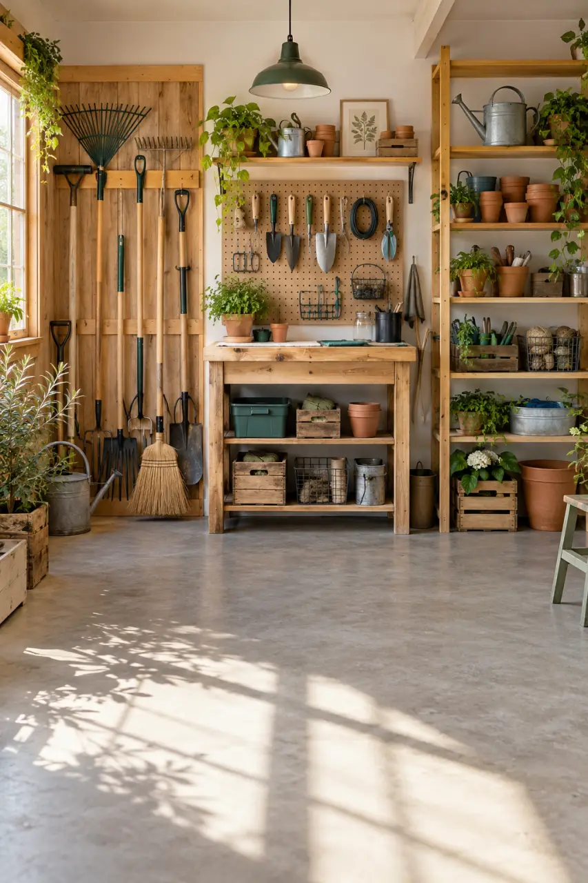 Rangement des outils de jardinage : libérez le sol avec trois zones bien pensées