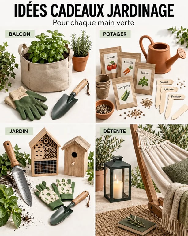 Idées de cadeau jardinage pour débutant, balcon, potager et jardin